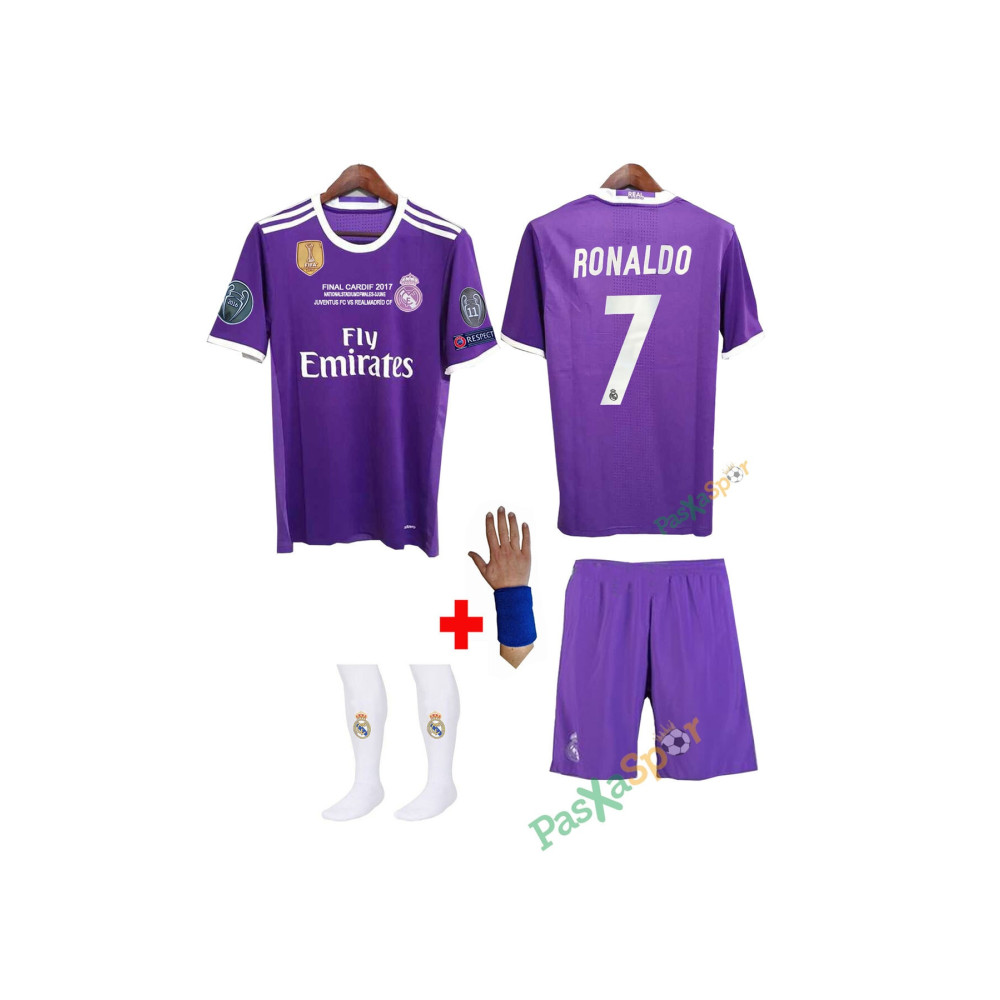 Pasxaspor Final Cardıff 2017 Real Madrid Ronaldo Çocuk Forması Şort Çorap Bileklik Hediyeli 6-7 Yaş Beden Erkek Forma Fiyatı