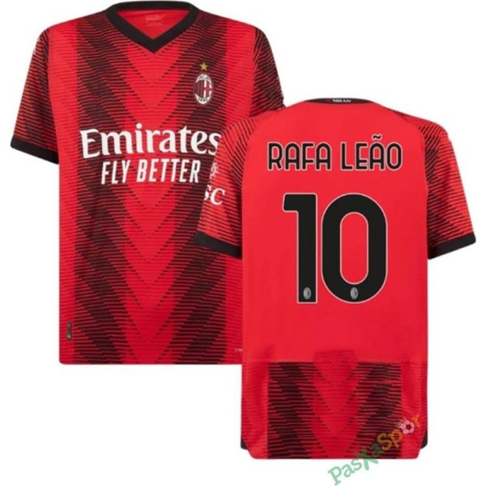 Pasxaspor Profesyonel Ithal Kalite Yeni Sezon Ac Milan Rafa Leao 2024 Şampiyonlar Ligi Iç Saha Maç Forması Futbol Malzemeleri Fiyatı