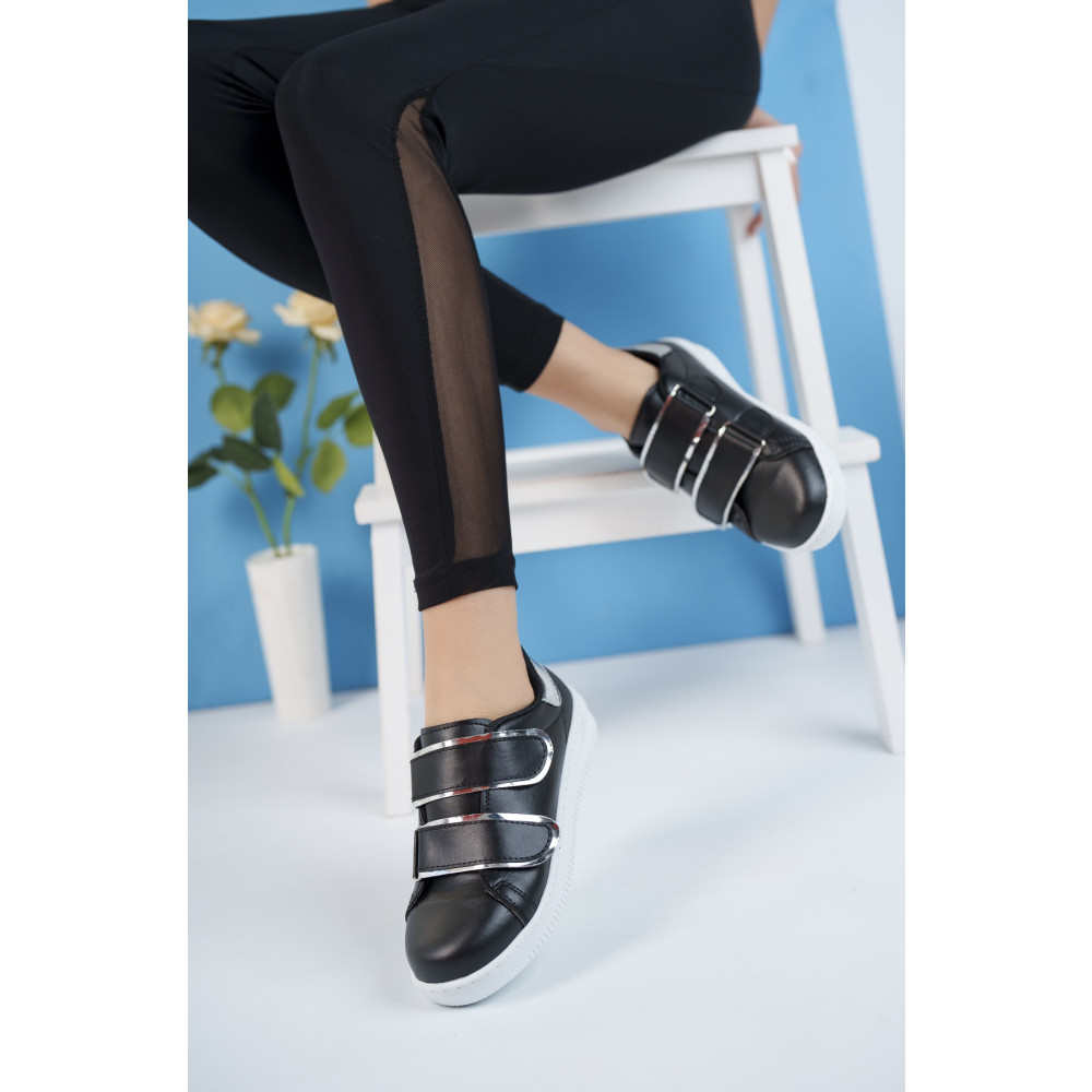 pasyone Siyah - Kadın Bantlı Sneaker Ayakkabı 37 Beden Spor Ayakkabı Fiyatı