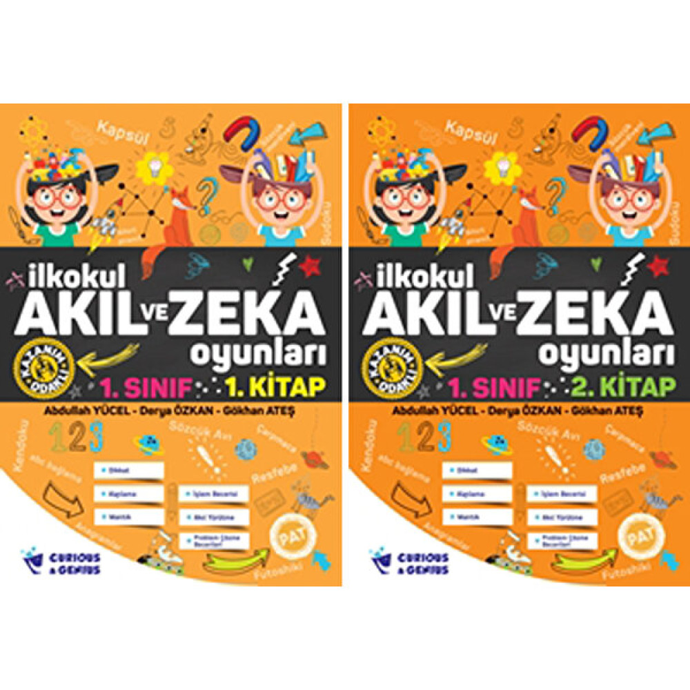 Pat Yayınları Curious&Genius İlkokul Akıl Ve Zeka Oyunları 1.Sınıf Seti ( 2 Kitap) Güncellenmiş Yeni Baskı Zeka Geliştirici Kitaplar Fiyatı