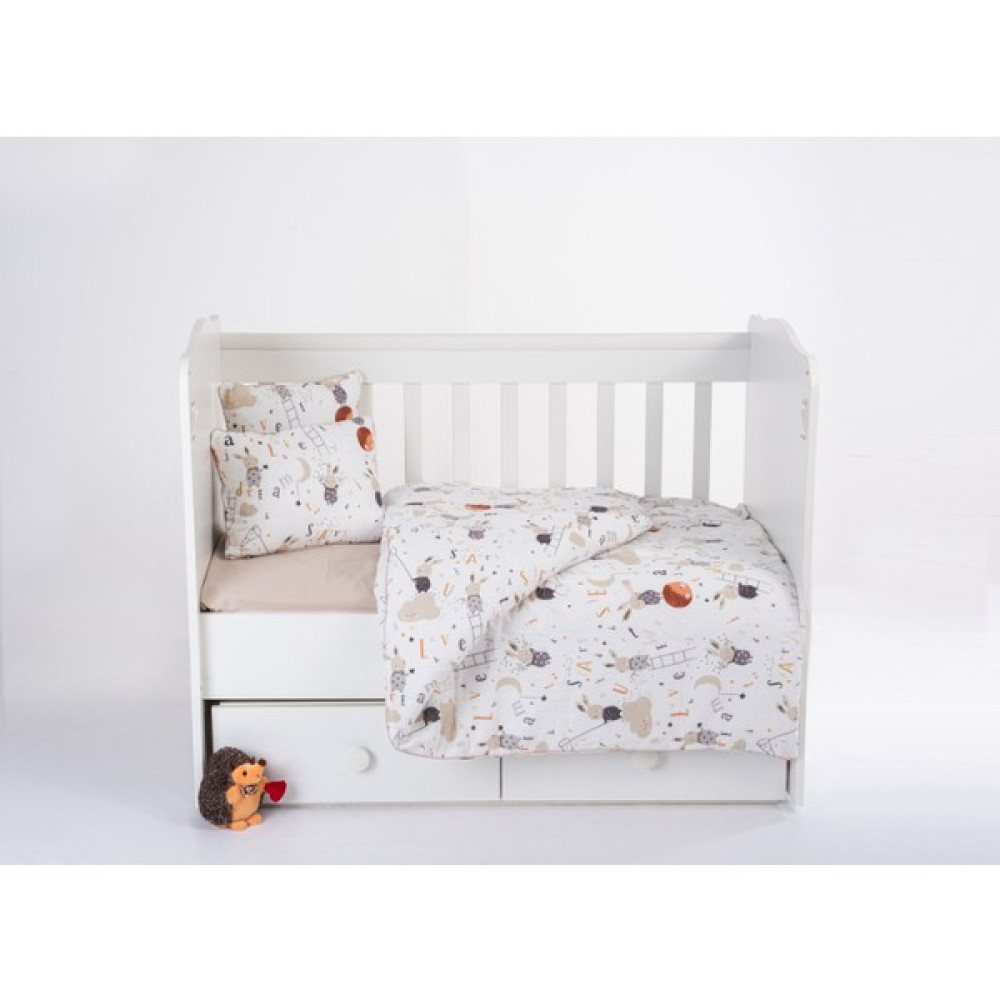 Patalena Home %100 Pamuk Bebek Nevresim ve Yorgan Seti - 100 x 150 cm - Tavşan Figürlü Bebek Nevresim Takımı Fiyatı