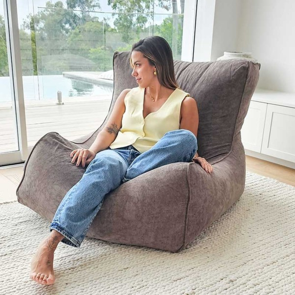 Patara Home Lüx Velvet Puff Aktiviye Koltuğu & Yeni Nesil & Puff Armut Koltuk - Gri Armut Koltuk Fiyatı
