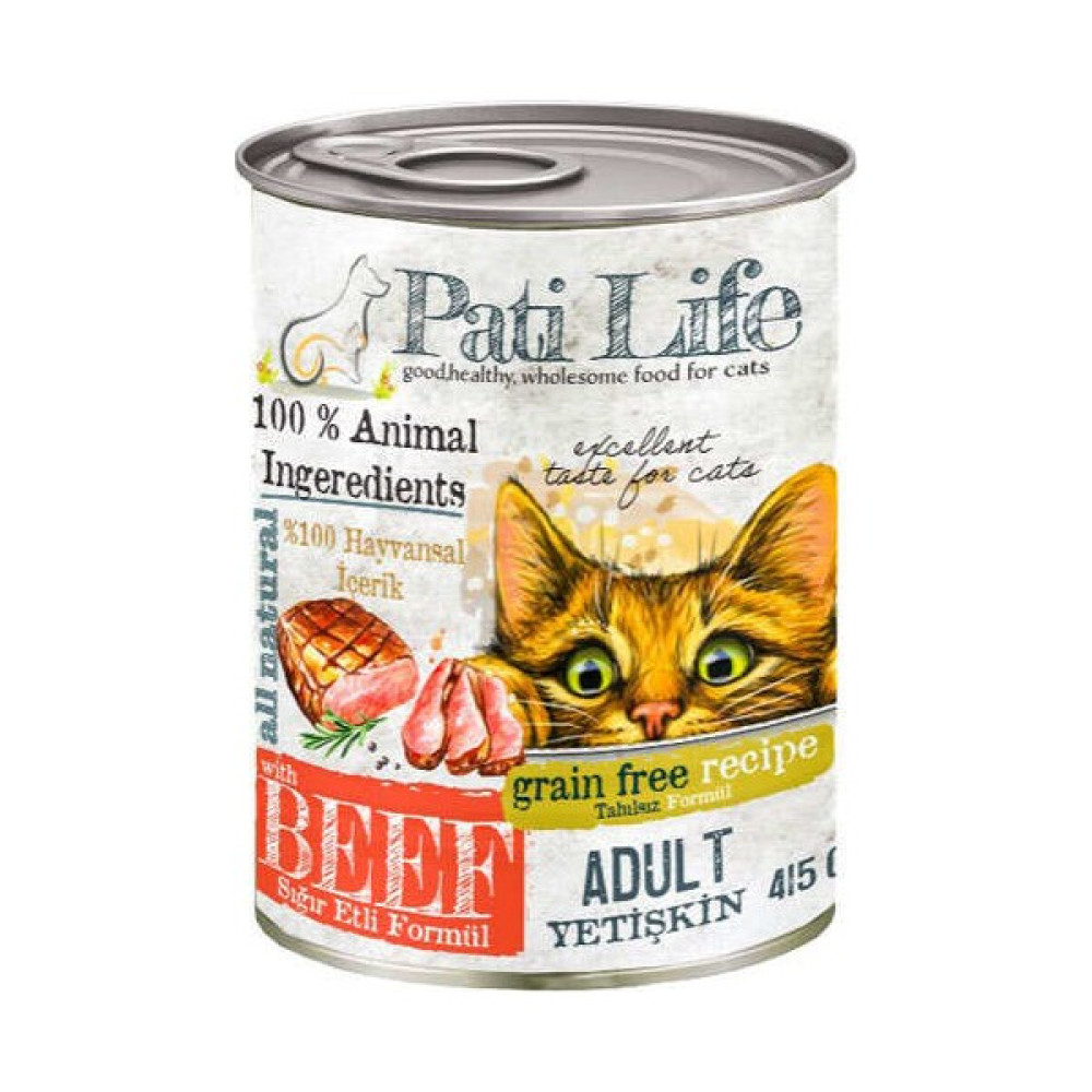 Pati Life Tahılsız Biftekli Kedi Konservesi 415 Gr 24'lü Evcil Hayvan Ürünleri Fiyatı