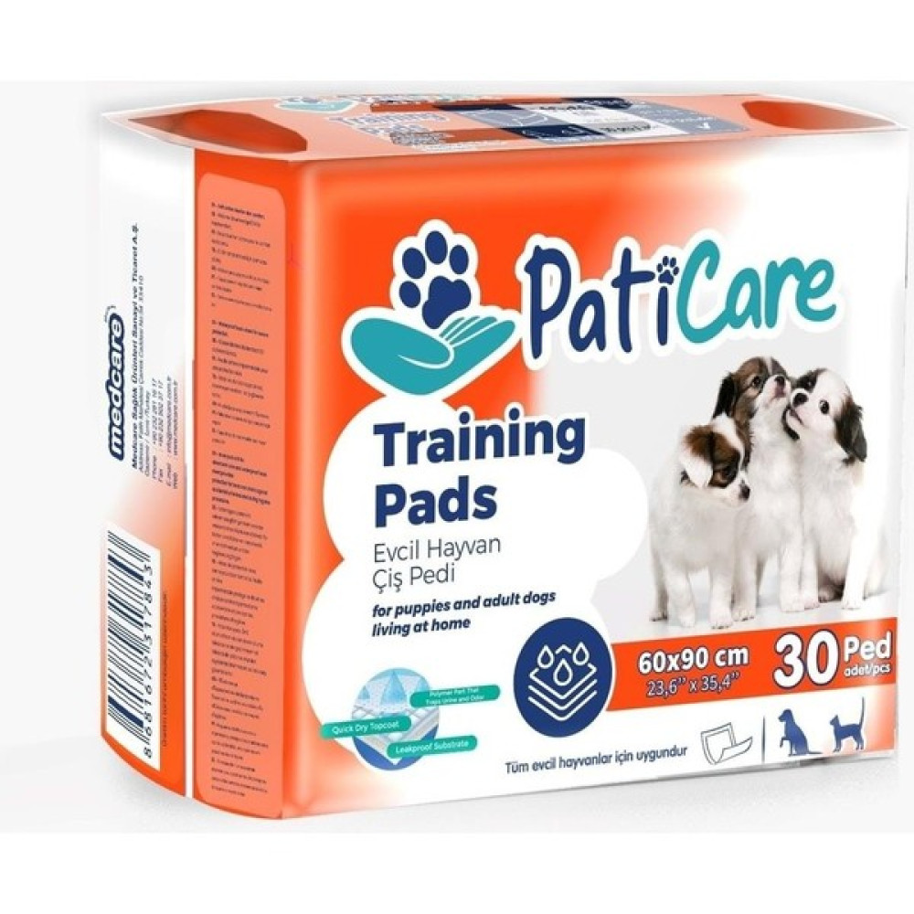 Paticare Trainingpads Yavru Köpek Tuvalet Eğitim Pedi 60X90CM 30LU Köpek Çiş Pedi Hasta Köpek Pedi Evcil Hayvan Ürünleri Fiyatı