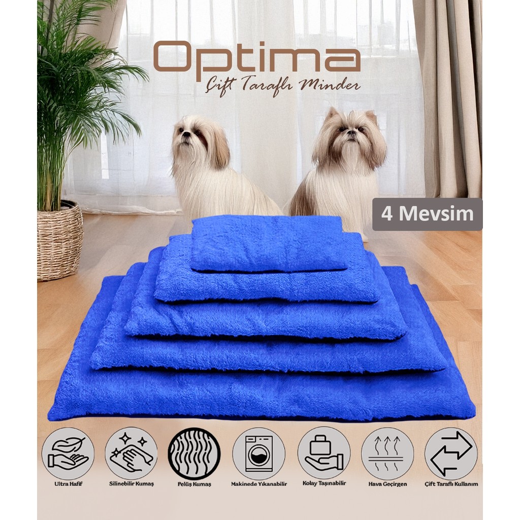 Patiderm Optima Evcil Hayvan Yatağı, Çift Taraflı Kedi ve Köpek Yatak Dört Mevsim Minder - 2XL - Mavi Evcil Hayvan Ürünleri Fiyatı