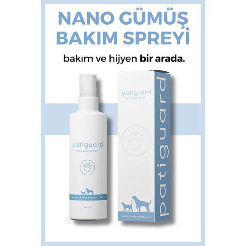 Patiguard Pet Bakım Spreyi Nano Gümüş Evcil Hayvan Kedi Köpek Hijyen Temizlik Koku Giderici 100ml Evcil Hayvan Ürünleri Fiyatı
