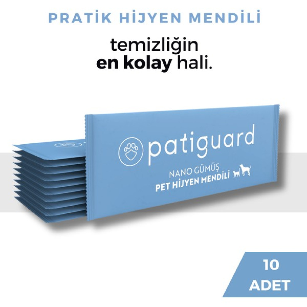 Patiguard Pet Hijyen Mendili Nano Gümüş Evcil Hayvan Koku Giderici Temizleme Bakım Havlusu 10 Adet Evcil Hayvan Ürünleri Fiyatı