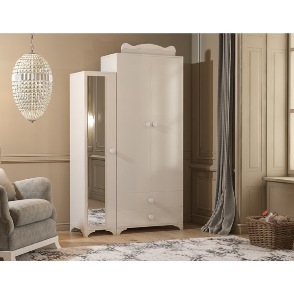 Patiko Furniture Babysun Bdlp 059 3 Kapaklı Dolap - Beyaz Gardrop & Dolap Fiyatı