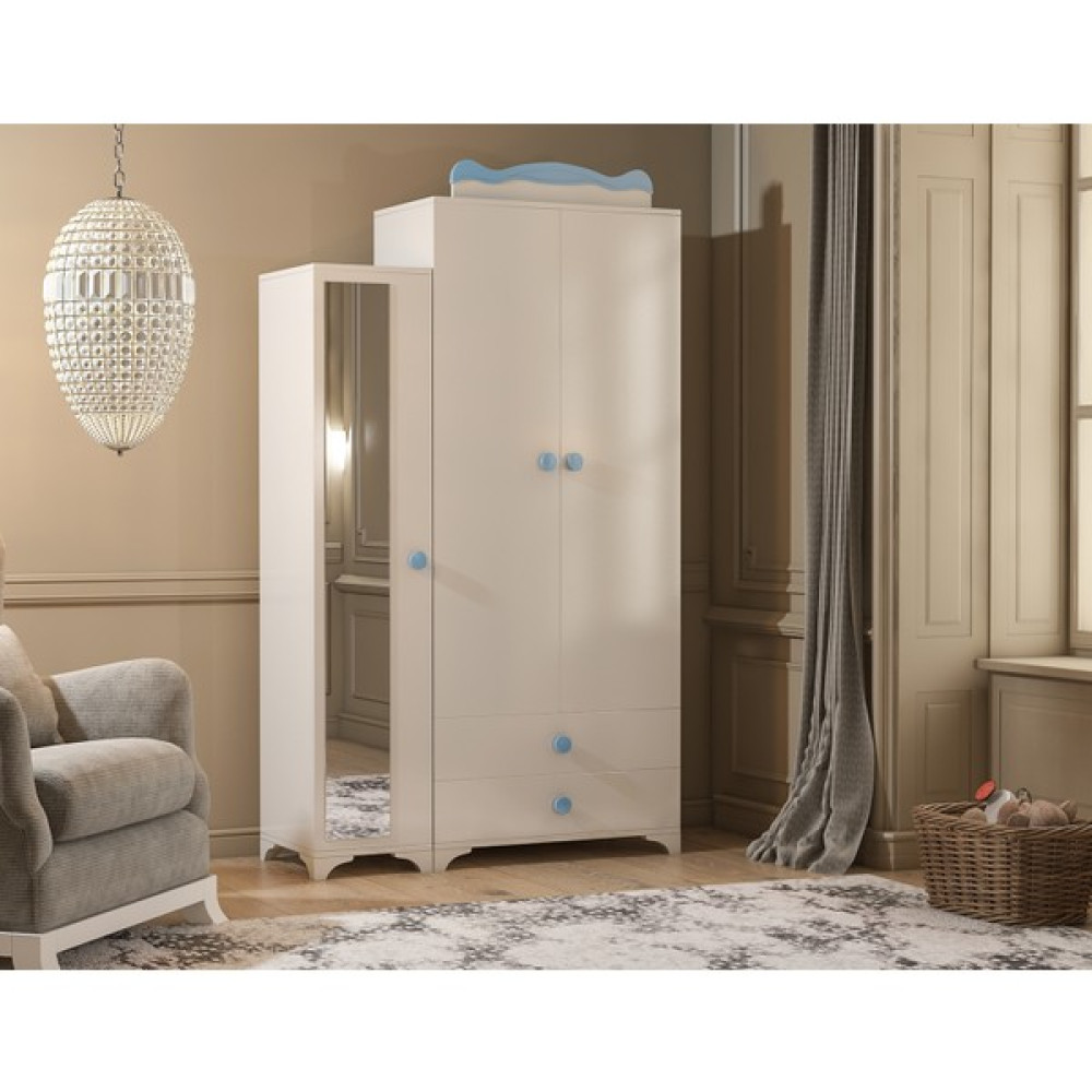 Patiko Furniture Babysun Bdlp 059 3 Kapaklı Dolap - Mavi Gardrop & Dolap Fiyatı