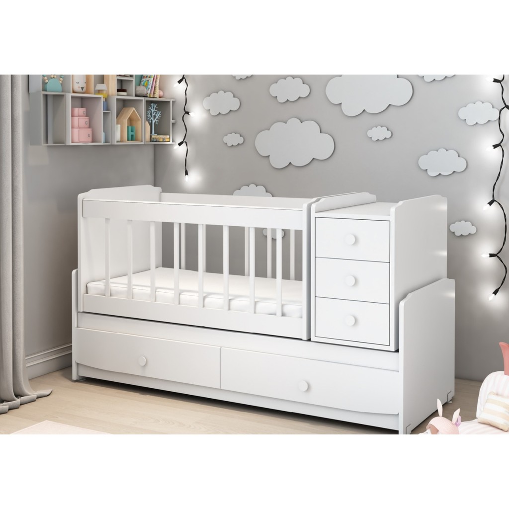 Patiko Ms 290 Büyüyen Beşik Beyaz Suntalam Malzemeden Ergonomik Yapı ile Tekerleksiz Tasarım Bebek Oyun Parkı & Beşikleri Fiyatı