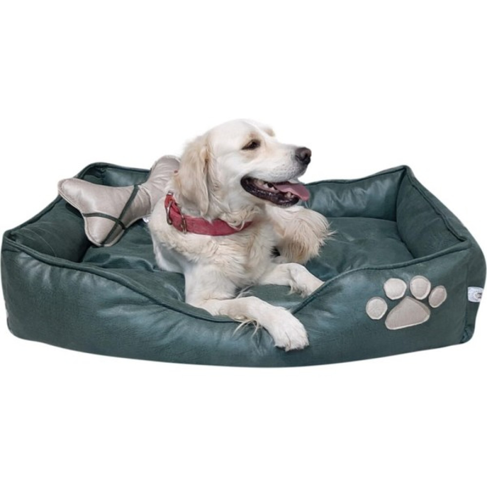Patili Evler Yeşil Büyük Boy Köpek Yatağı 80 x 110 cm - Tırmalamaya Dayanıklı- Kemik Yastıklı - XXL - 2XL Evcil Hayvan Ürünleri Fiyatı