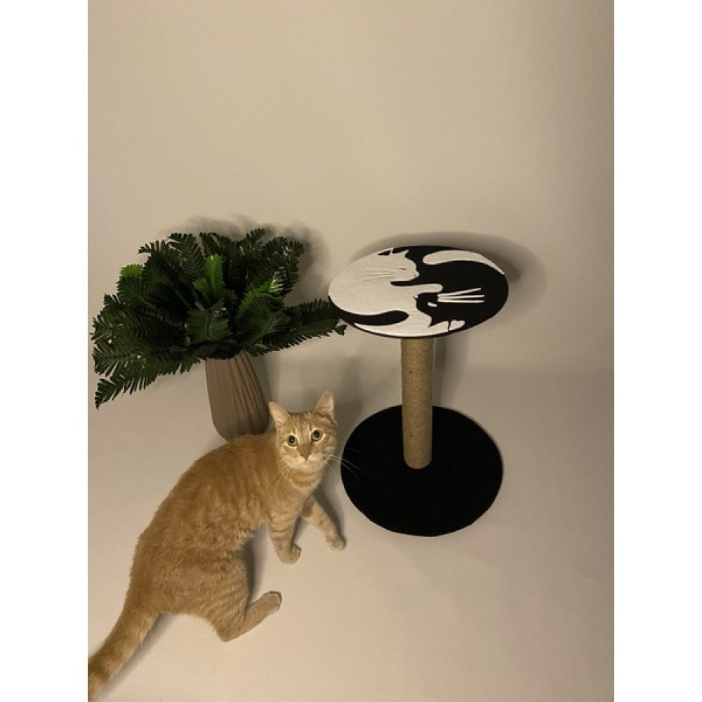Patimine Tasarım Yin Yang Kedi Tırmalama Tahtası - Siyah - Beyaz Evcil Hayvan Ürünleri Fiyatı