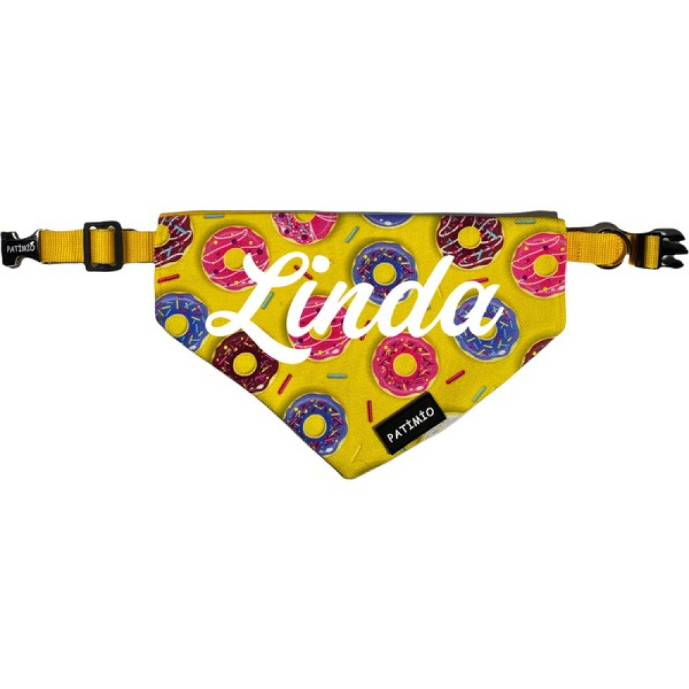 Patimio Isimli Donuts Tasma Fular Bandana - M - Sarı Evcil Hayvan Ürünleri Fiyatı