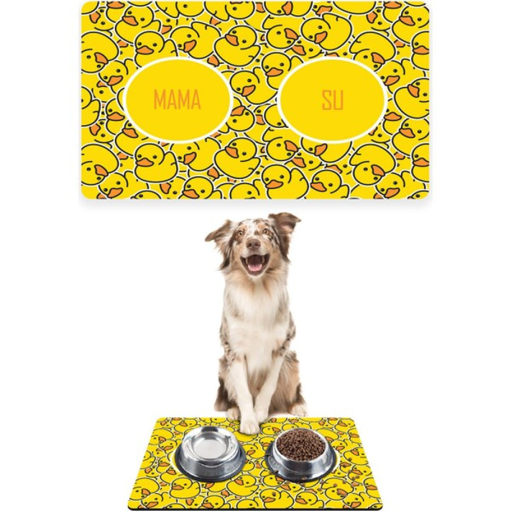 PatiPeti Sarı Ördek Köpek Mama Altlığı Mama Paspası Köpek Mama Eğitim Paspası 50 x 35cm Evcil Hayvan Ürünleri Fiyatı