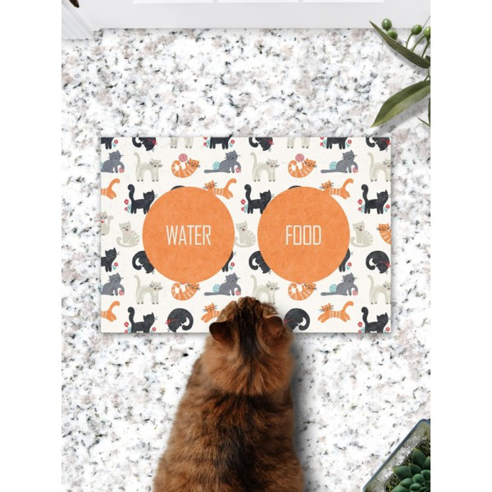 PatiPeti Sevimli Kediler Kedi Köpek Mama Paspası ve Beslenme Altlığı 45X70CM Evcil Hayvan Ürünleri Fiyatı