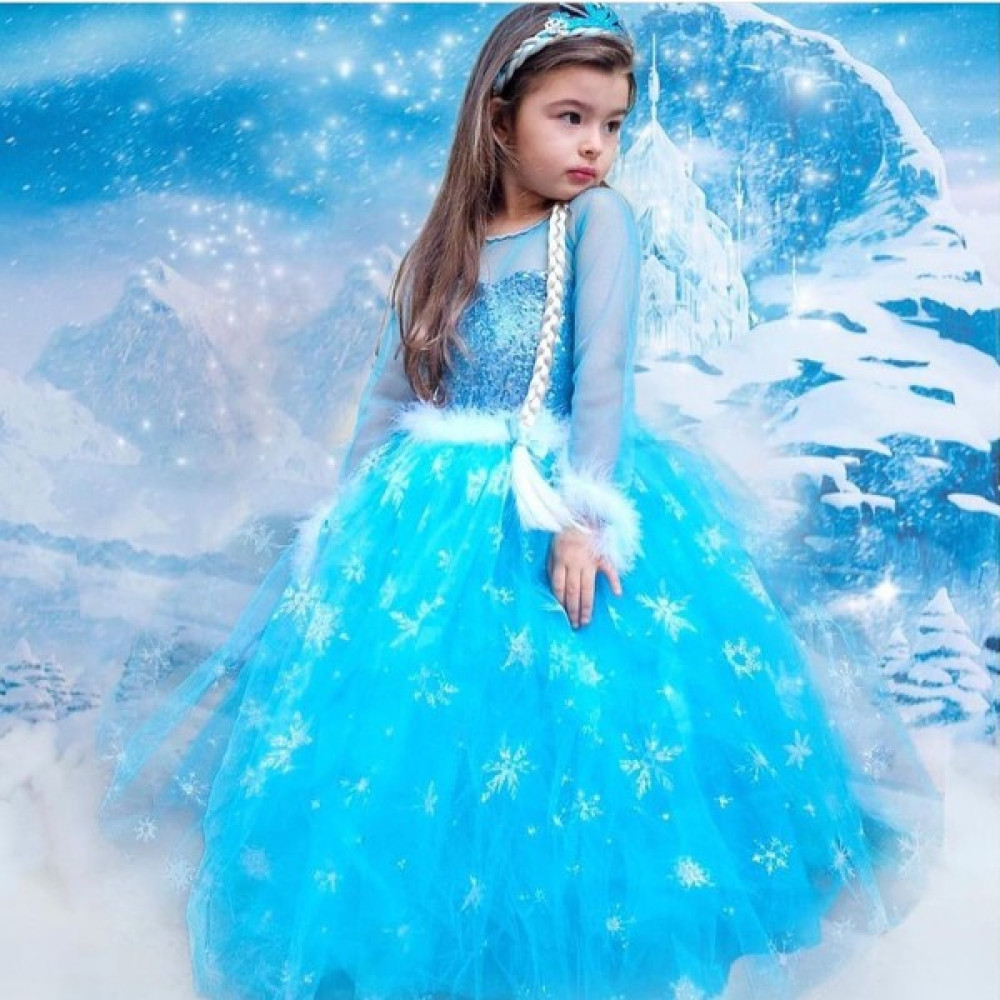 Patiska Nostalji Kostüm Patiska Nostalji Elsa Kostümü Kız Çocuk Elbise Fiyatı