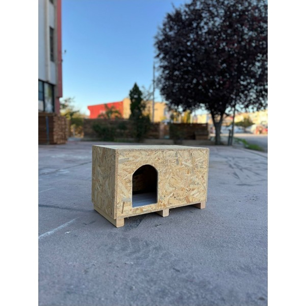 Patiways Ahşap Kedi Evi Çok Büyük 60X30X30CM Strafor Zeminli Iç ve Dış Mekan Kedi Kulübesi - Kahverengi - Beyaz Evcil Hayvan Ürünleri Fiyatı