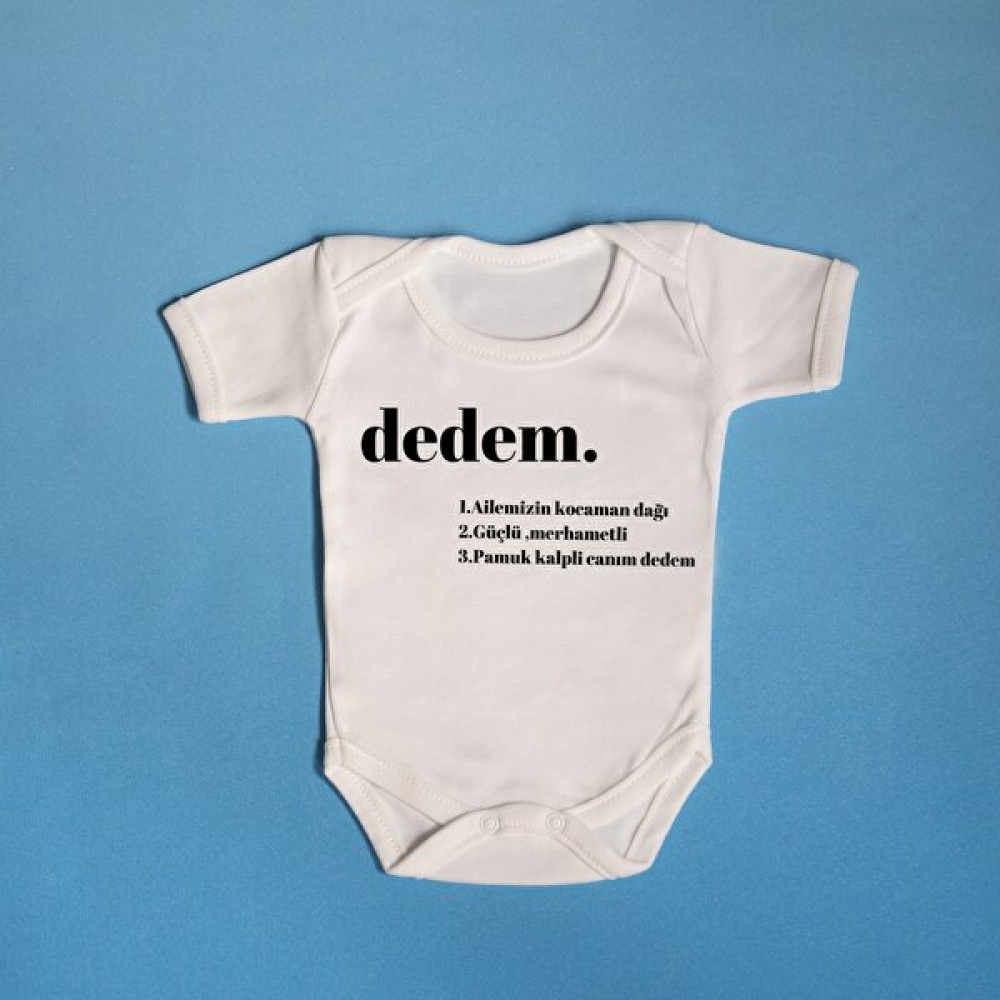 Pato Baby Dedem Yazılı Pamuklu Bebek Zıbını Bebek Zıbın Seti Fiyatı