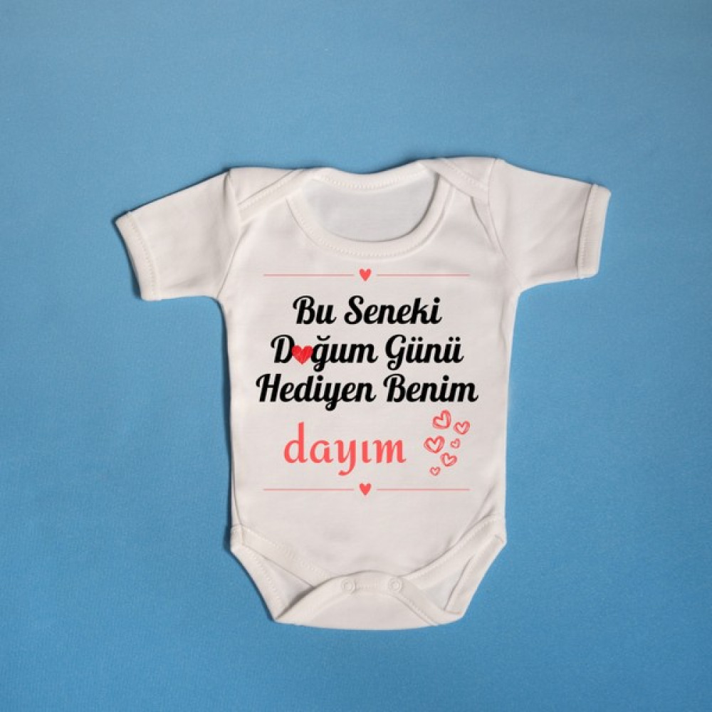 Pato Baby Doğum Günü Hediyen Benim Dayım Yazılı Pamuklu Bebek Zıbını Bebek Zıbın Seti Fiyatı