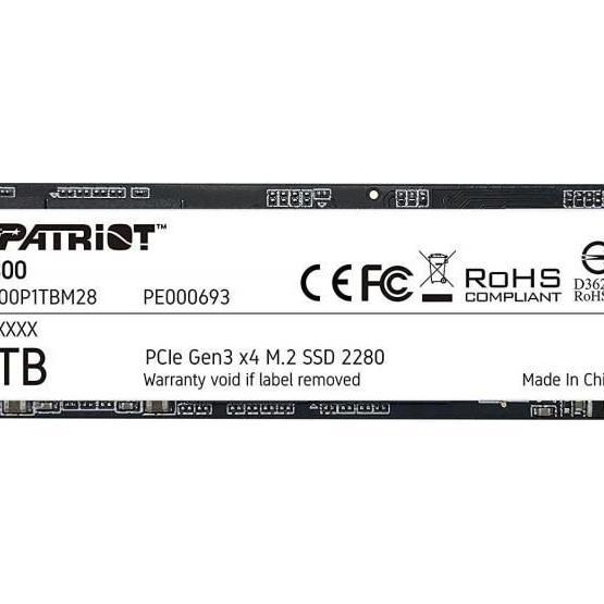 PATRIOT P300P1TBM28 1TB P300 M.2 2280 PCIE Gen3 x 4 2100MBS/1650MBS Flash SSD