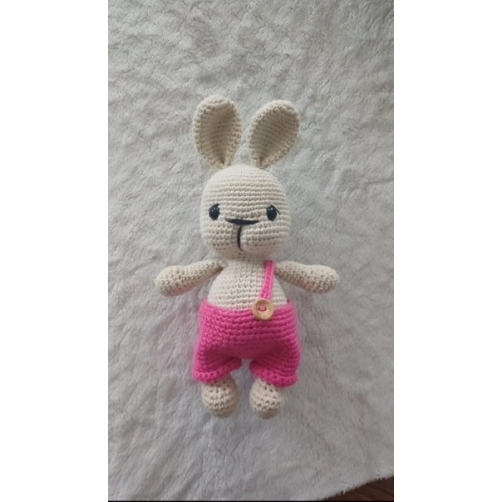 Patron Amigurumi Organik Kız / Erkek Çocuk Tavşan - Pembe Oto Boyaları Fiyatı