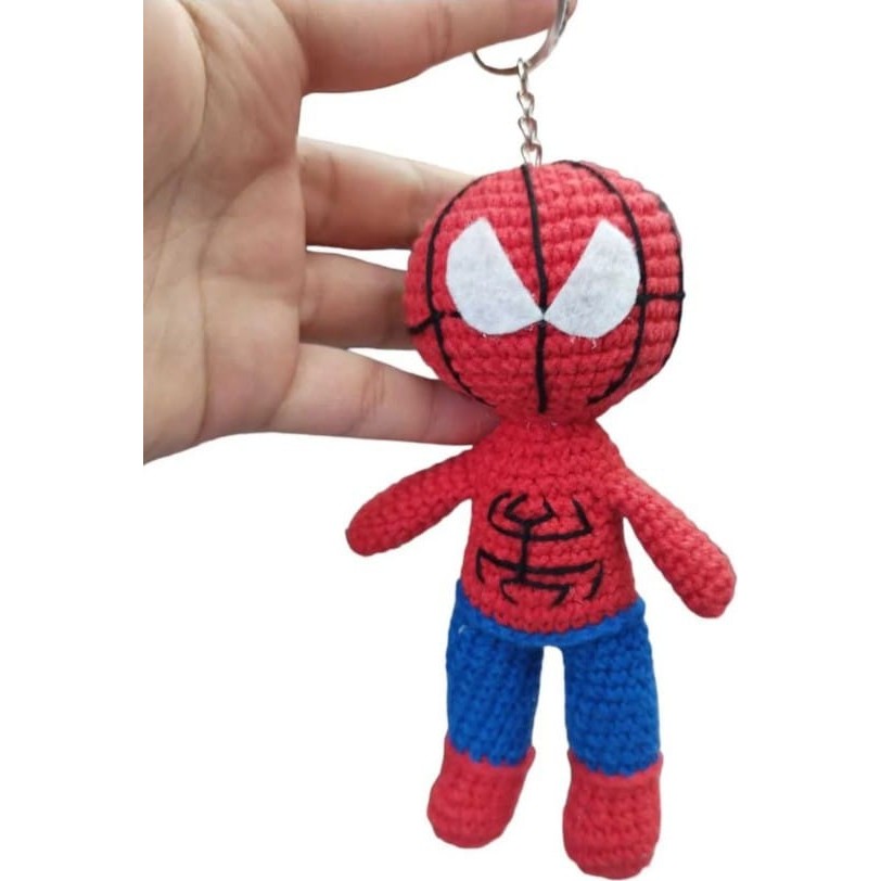 Patron Amigurumi Organik Örümcek Adam Anahtarlık Tüm Yaş Grupları Için - Kırmızı Diğer Fiyatı