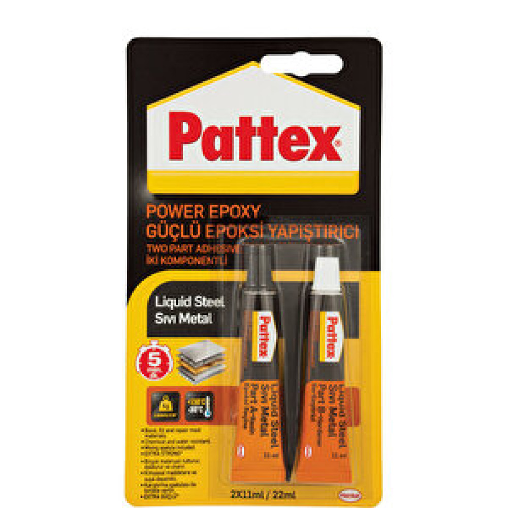 Pattex Epoksi Sıvı-Metal Yapıştırıcı 2x11 ml Yapı Kimyasalları & Yapıştırıcılar Fiyatı