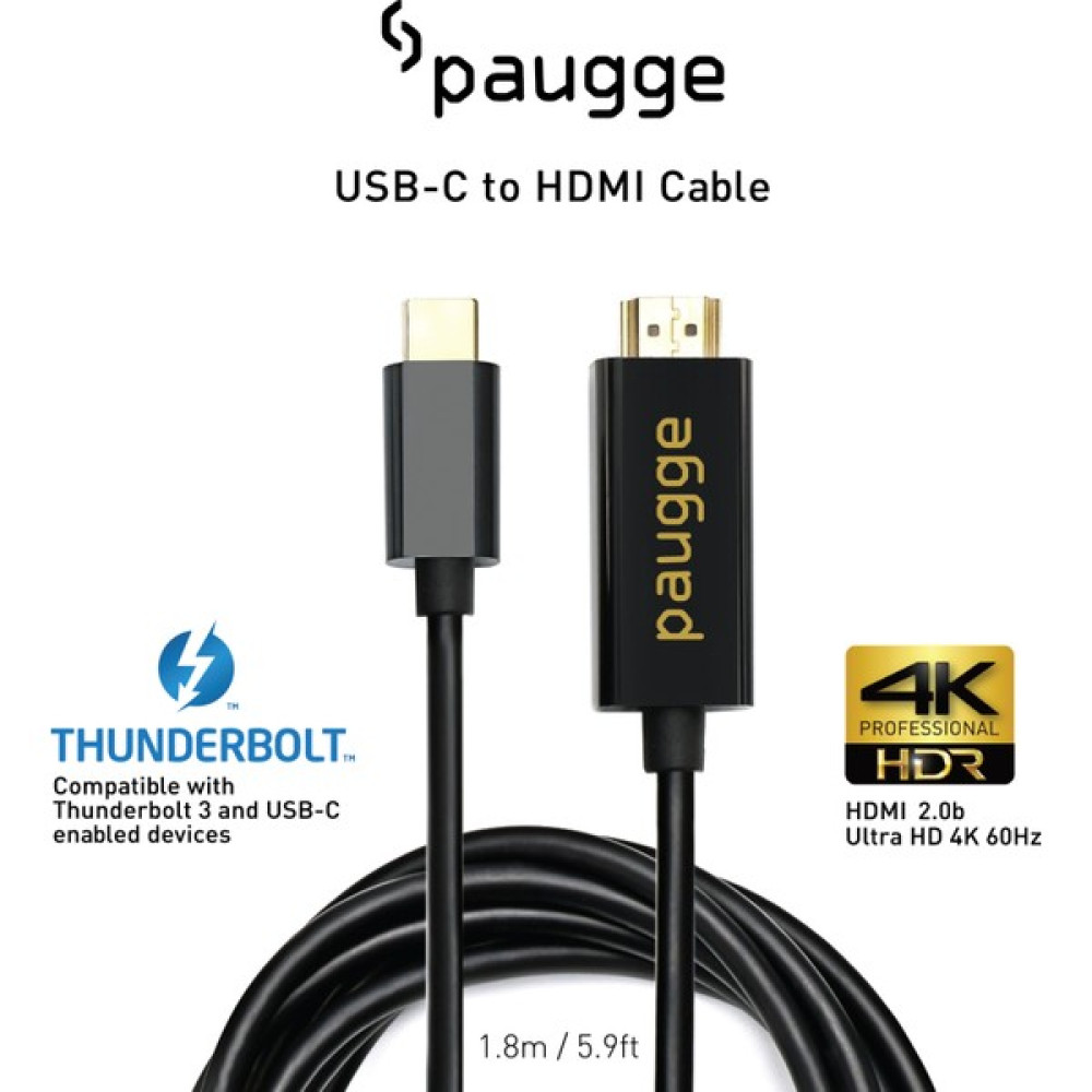 Paugge 4K 60Hz HDR HDCP 2.2 Destekli USB C to HDMI 2.0b Kablo Görüntü Kablosu Fiyatı