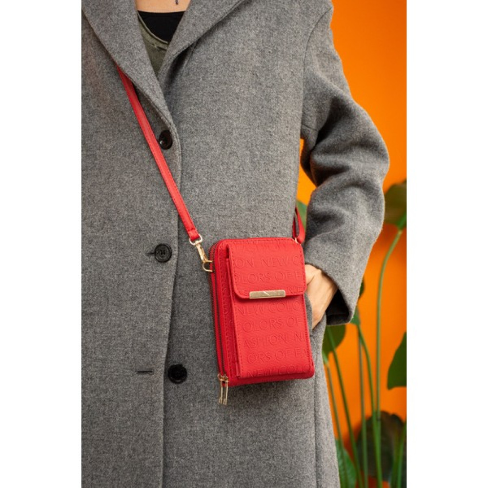 Paul Brand Just Polo Kırmızı Baskılı 3 Gözlü Telefon Bölmeli Çapraz Cüzdan Çanta 13X20CM PB16 Bayan Çanta ve Cüzdan Fiyatı