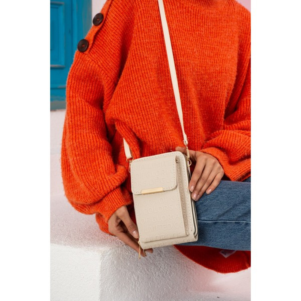 Paul Brand Just Polo Krem Baskılı 3 Gözlü Telefon Bölmeli Çapraz Cüzdan Çanta 13X20CM PB16 Bayan Çanta ve Cüzdan Fiyatı