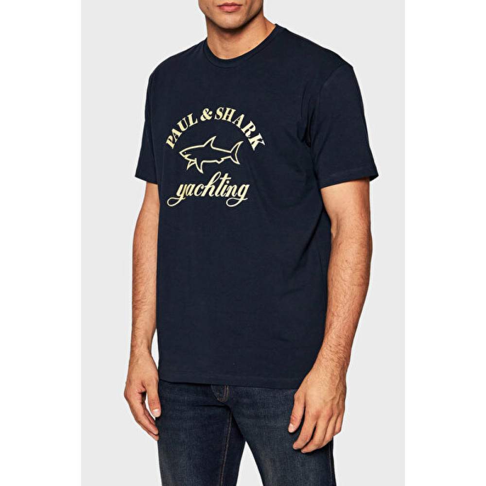 Paul & Shark Baskılı Bisiklet Yaka Pamuk Regular Fit T Shirt Erkek 11311628 130 Erkek T-shirt Fiyatı
