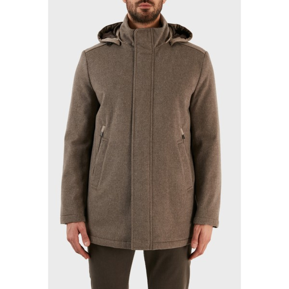 Paul & Shark Kaşmir Karışımlı Regular Fit Çıkarılabilir Kapüşonlu Kaban Erkek Kaban 12312406 090 Erkek Mont Fiyatı