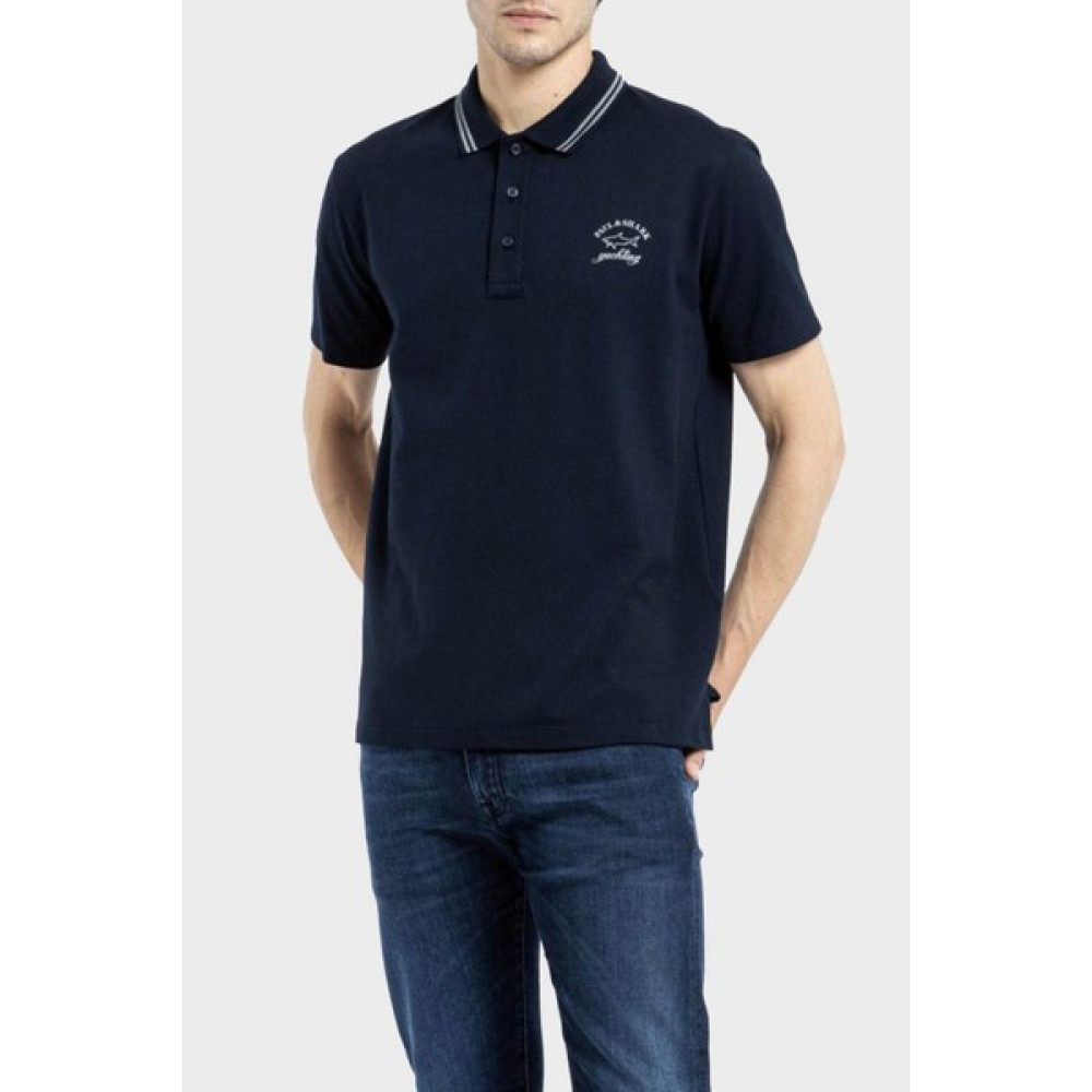 Paul & Shark Organik Pamuklu Regular Fit Düğmeli Polo T Shirt Erkek T Shirt 12311734 013 Erkek T-shirt Fiyatı