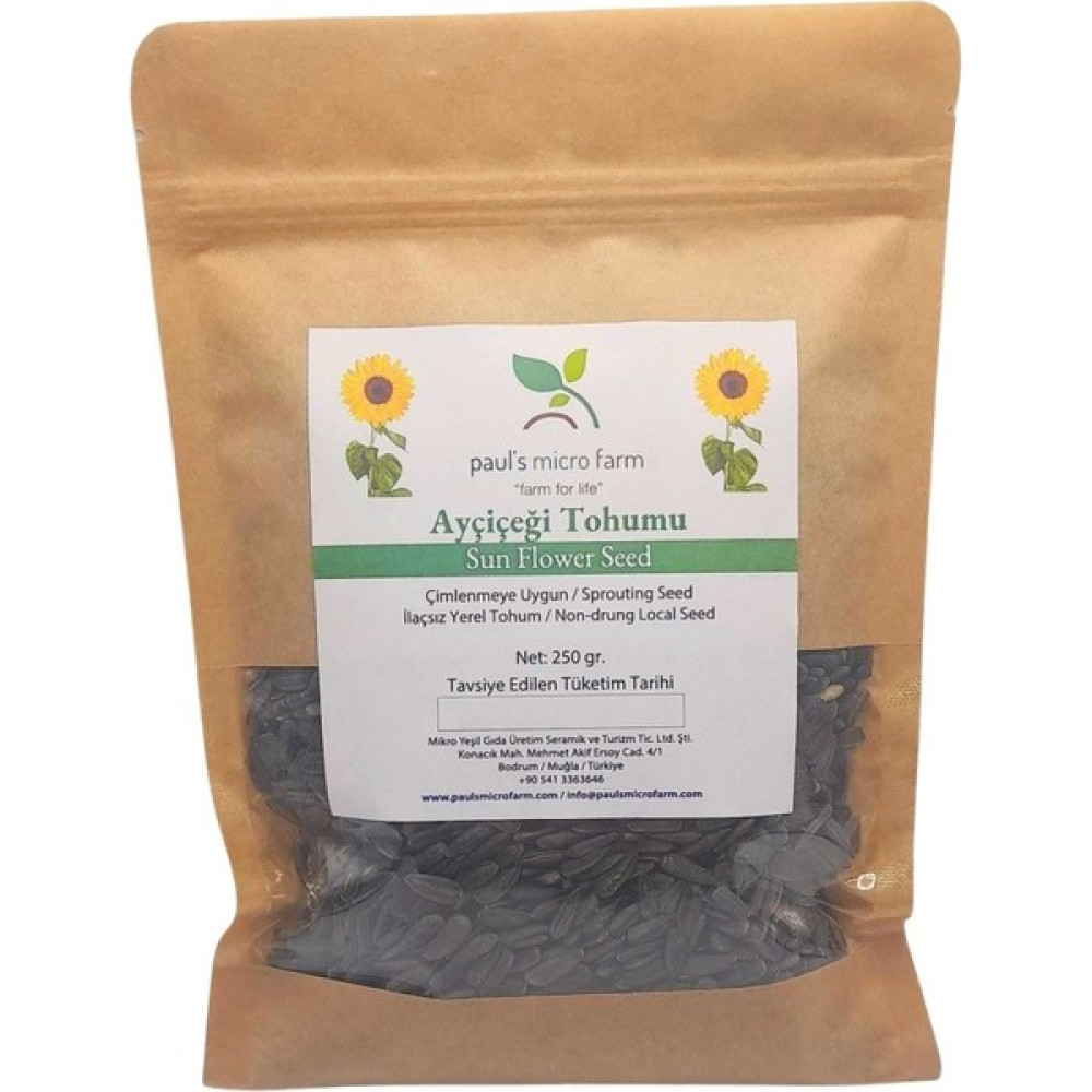 Pauls Micro Farm Ayçiçeği Tohumu İlaçsız Çimlendirmey Uygun 500 gr Tohum Fiyatı