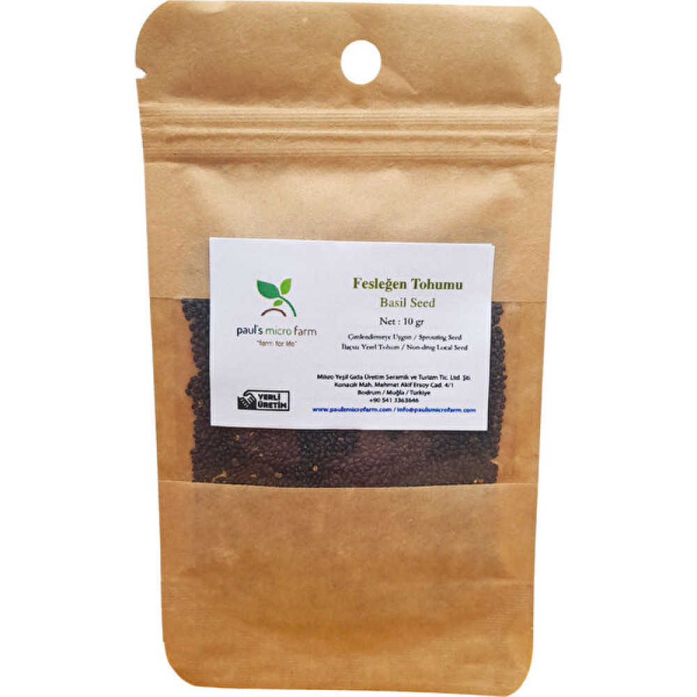 Pauls Micro Farm Ilaçsız Doğal Fesleğen Tohumu 25 Gr. - 25 gr Tohum Fiyatı