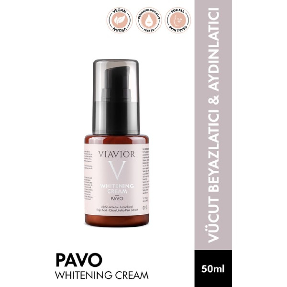 Pavo Whitening Vücut Leke Kremi Vegan Cilt Beyazlatıcı Ton Eşitleyici Aydınlatıcı 50ml Nemlendiriciler Fiyatı