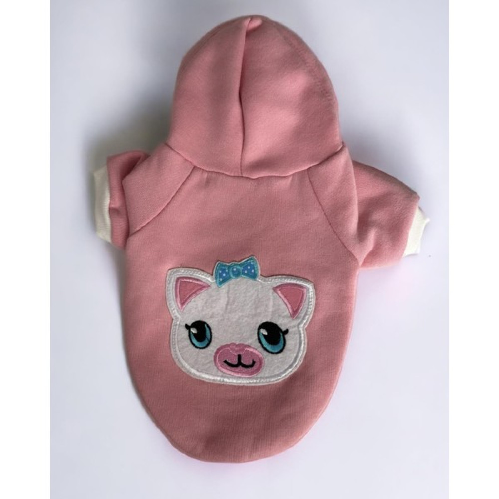 Paw Garage Pinky Pink Kedi Kapşonlu Sweatshirt, Hoodie Kedi Kazağı, Kedi Kıyafeti - XL - Pembe Evcil Hayvan Ürünleri Fiyatı