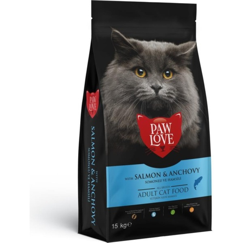 Paw Love Somonlu Hamsili Yetişkin Kedi 15KG Evcil Hayvan Ürünleri Fiyatı