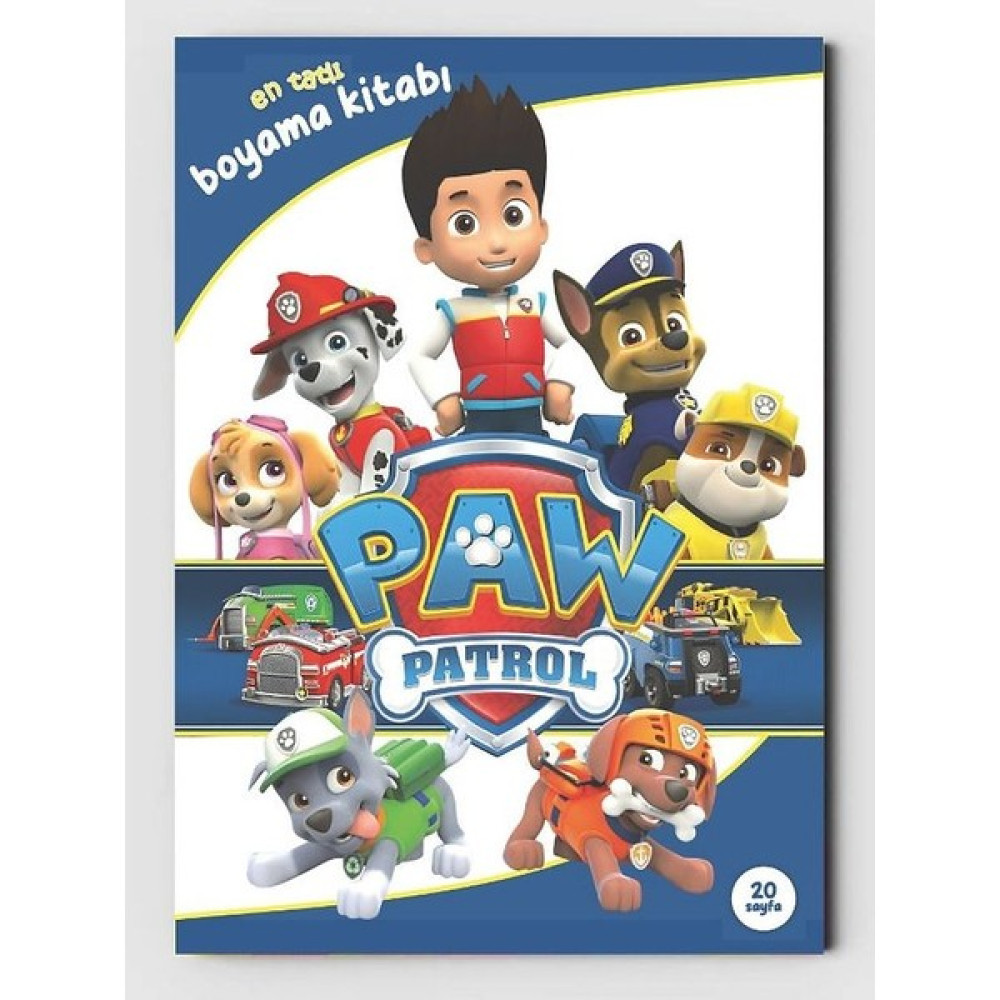 Paw Patrol Boyama Kitabı (20 Tam Sayfa) (+1 Sayfa Sticker) (Maske Hediyeli) Sanatsal Malzemeler Fiyatı