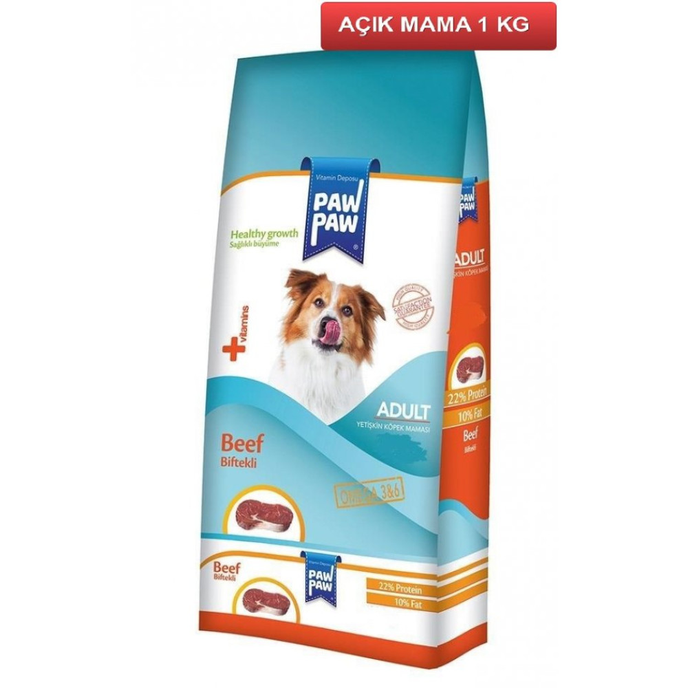 Paw Paw Biftekli Yetiskin Kopek Mamasi 1 Kg Acık Evcil Hayvan Ürünleri Fiyatı