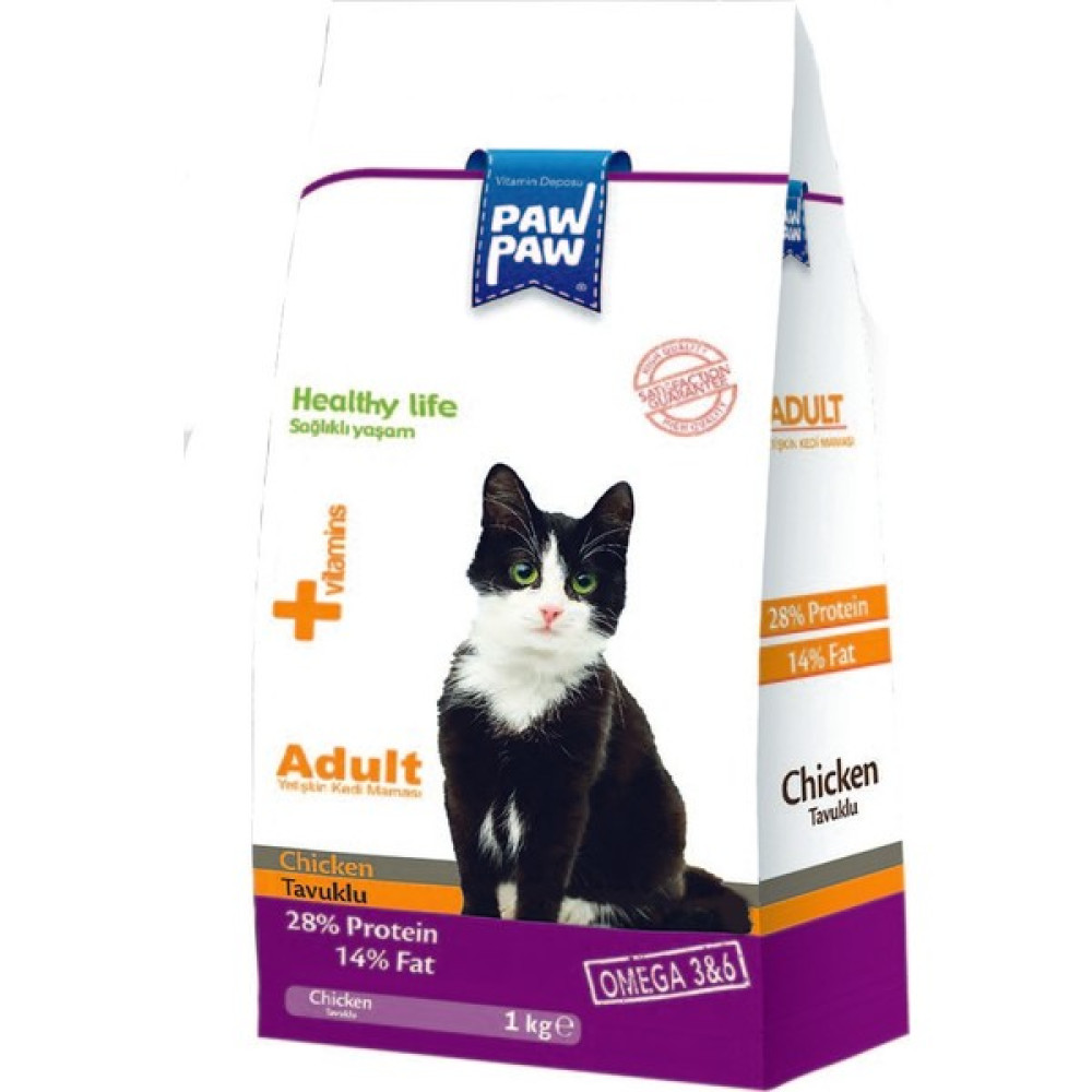 Paw Paw Healty Life Tavuk Etli Yetişkin Kedi Maması 1 kg Evcil Hayvan Ürünleri Fiyatı