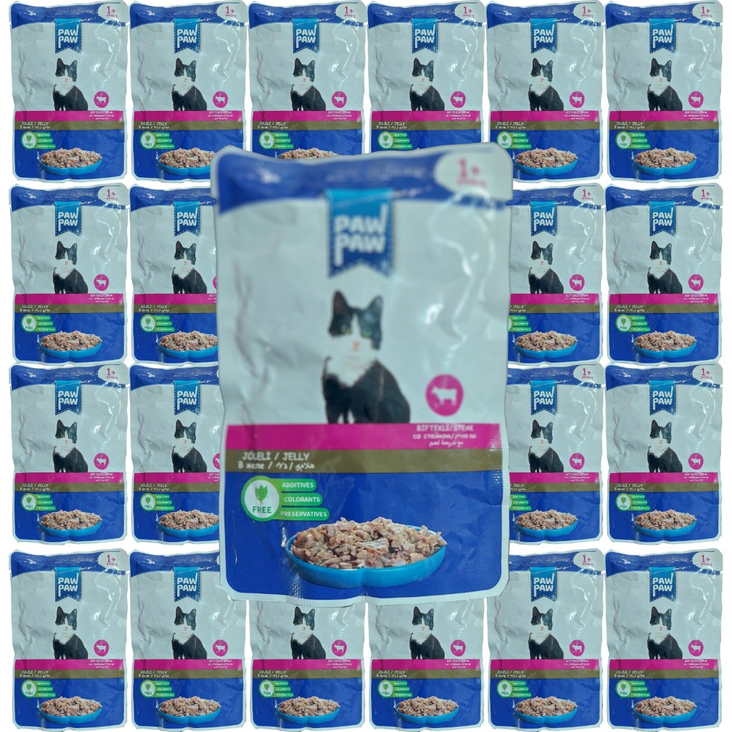 Paw Paw Jöle Içinde Biftekli Yaş Kedi Maması 85 gr x 24 Adet Evcil Hayvan Ürünleri Fiyatı