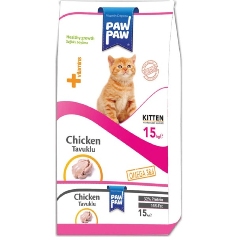 Paw Paw Paw Paw Kitten Tavuk Etli Yavru Kedi Maması 15 kg Evcil Hayvan Ürünleri Fiyatı