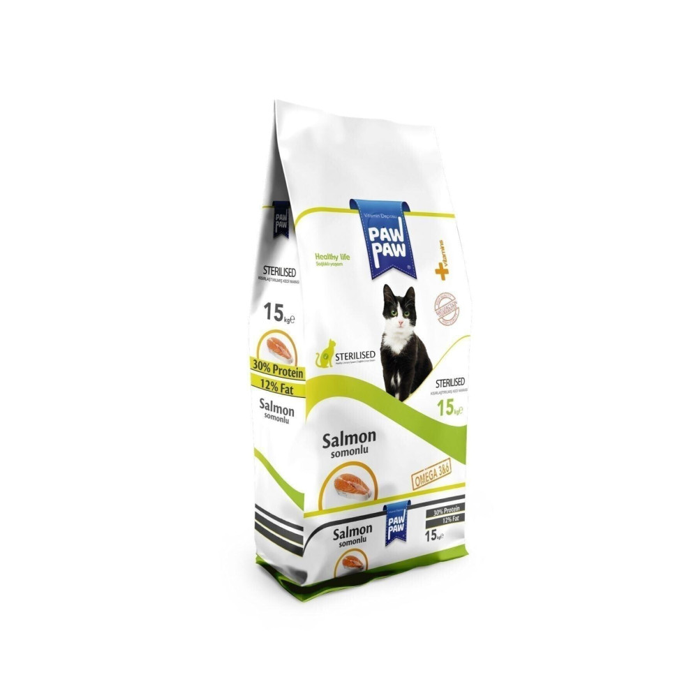 Paw Paw Pawpaw Somonlu Kısırlaştırılmış Yetişkin Kedi Maması 15 Kg Evcil Hayvan Ürünleri Fiyatı