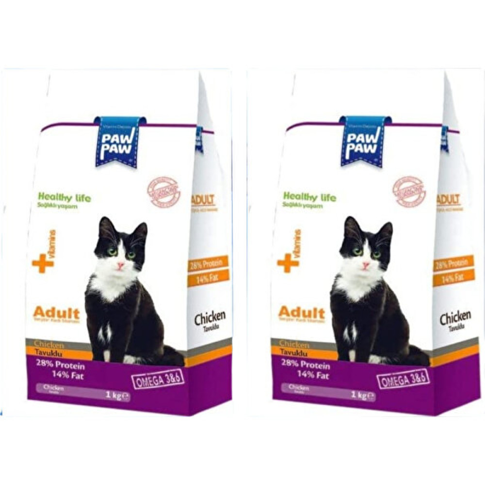 Paw Paw Tavuklu Yetişkin Kedi Maması 1 kg X2 Adet Evcil Hayvan Ürünleri Fiyatı