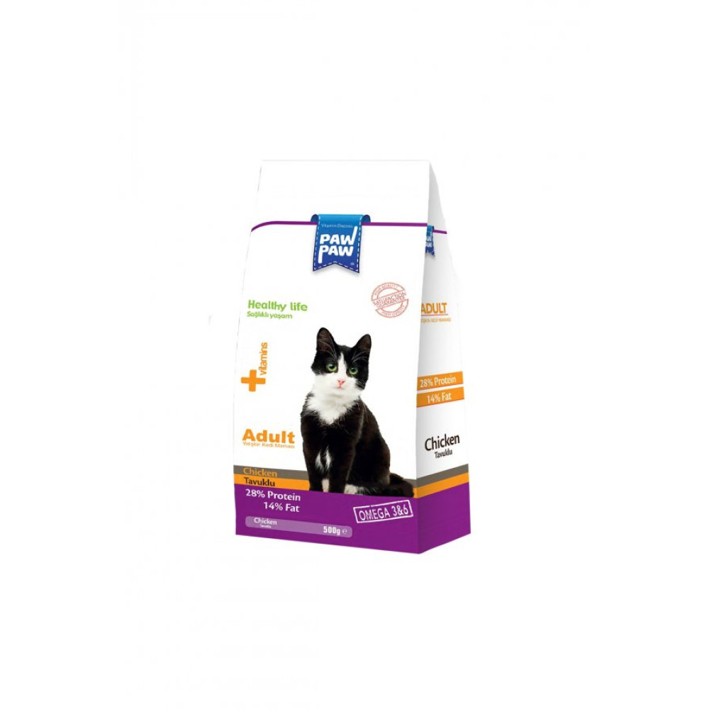 Paw Paw Yetiskin Tavuklu Kedi Mamasi 10 Kg - Metalize Ambalaj Evcil Hayvan Ürünleri Fiyatı