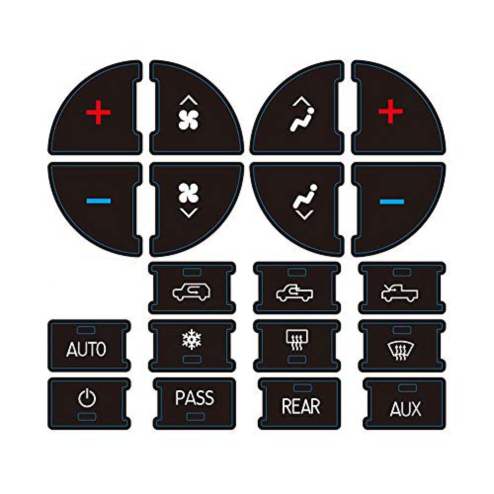 PAWACA AC Dash Button Sticker Repair Kit for Fixing Ruined Faded A/C Control Buttons - Decal Replacement Fits Select 07-15 GM Vehicles - Car SUV Van Truck Accessories（Suburban, Chevy Tahoe...） (2)