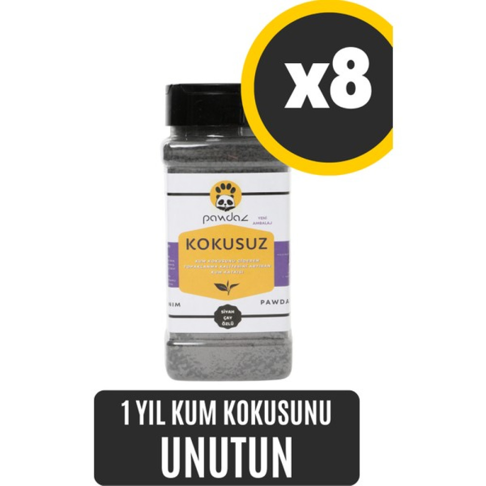 Pawdaz Kokusuz x 8 - Aktif Karbon ve Siyah Çay Özlü Kedi Kumu Kokusu Giderici (Bir Yıl Kum Kokusunu Unutun) Evcil Hayvan Ürünleri Fiyatı