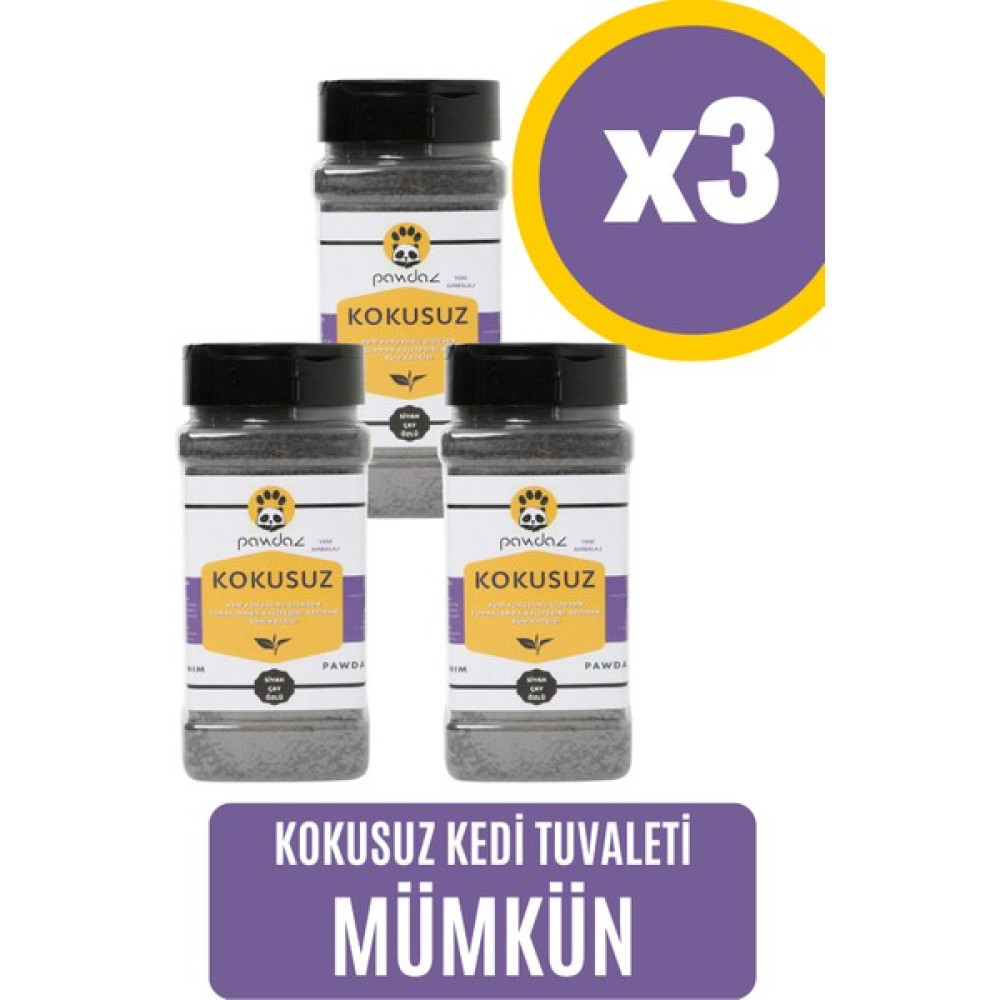 Pawdaz Kokusuz X3- Aktif Karbon ve Siyah Çay Özlü Kedi Kumu Kokusu Giderici Evcil Hayvan Ürünleri Fiyatı
