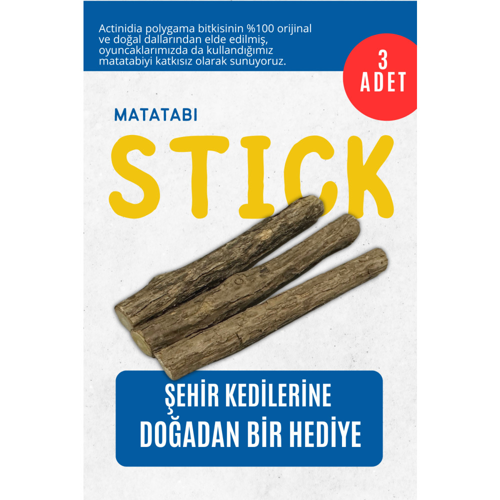pawdaz Matatabi - Stick (KALIN - 3LÜ) Diş Temizlemeye Ve Stres Gidermeye Yardımcı Doğal Oyuncak Evcil Hayvan Ürünleri Fiyatı